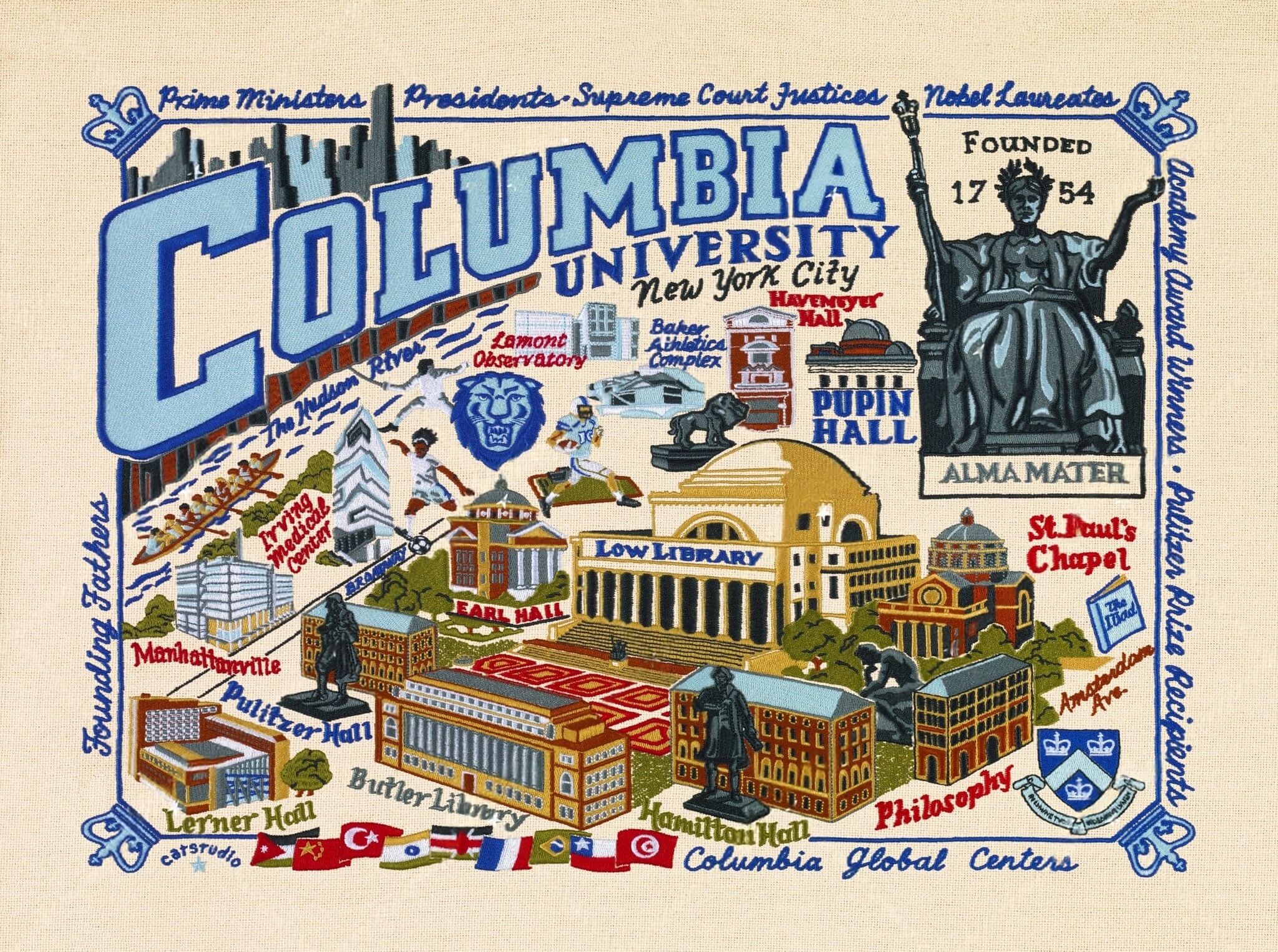 A cute little drawing of Columbia campus by CatStudio